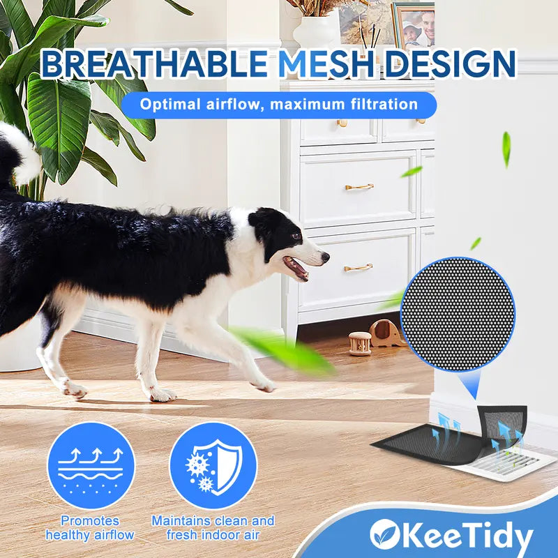 🧲 Magnetic Floor Vent Mesh Covers – Keep Debris Out | 4-Pack