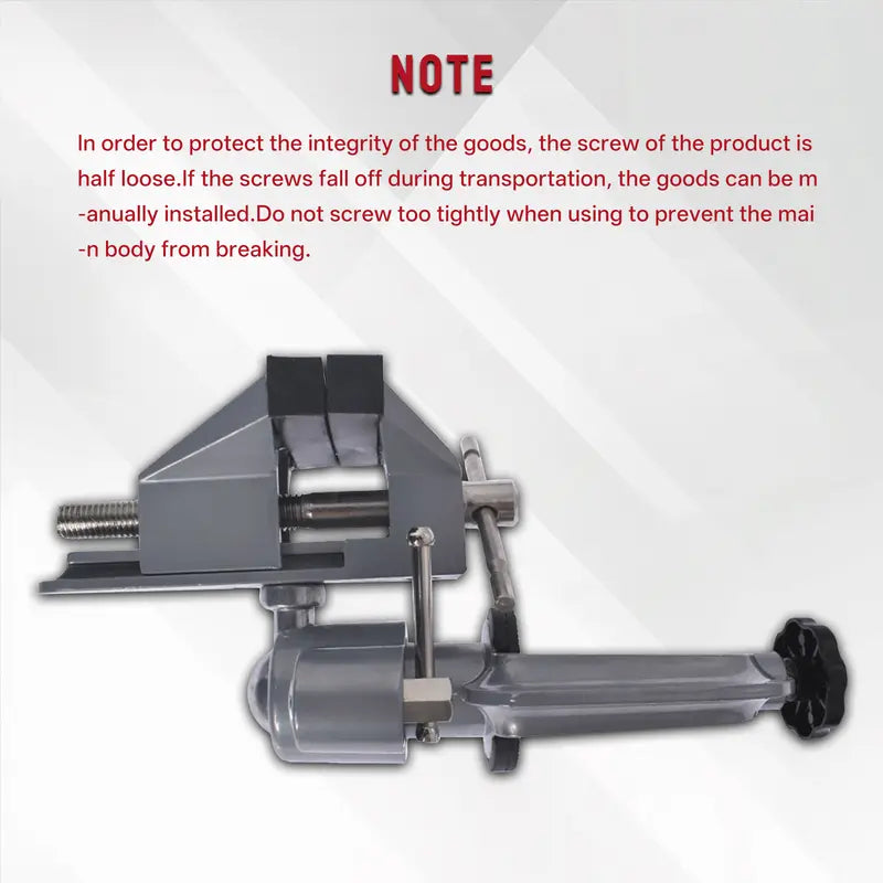 3" Aluminum Work Bench Vise - 360° Swivels, Universal Clamp, 2" Jaw Opening, Rotating Design, New, Swivels 360°, Aluminum Body, 45° Tilt Adjust, 360 Degrees Rotating Jaw