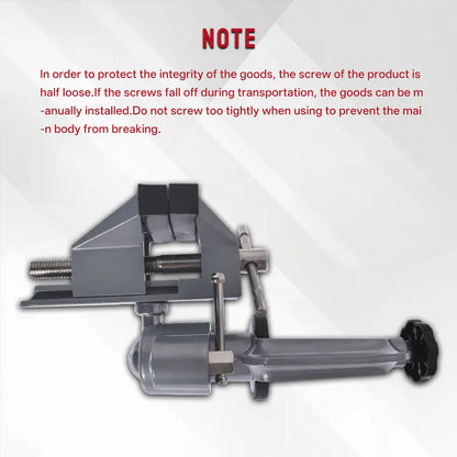 3" Aluminum Work Bench Vise - 360° Swivels, Universal Clamp, 2" Jaw Opening, Rotating Design, New, Swivels 360°, Aluminum Body, 45° Tilt Adjust, 360 Degrees Rotating Jaw