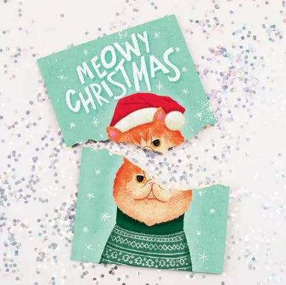 😹 Endless Meowy Christmas Card – Musical Prank & Hidden Glitter