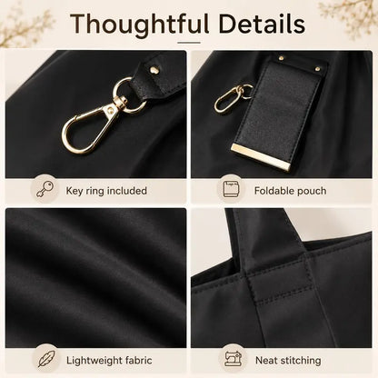 👜 Foldable Keychain Tote Bag – Compact & Expandable Reusable Carryall