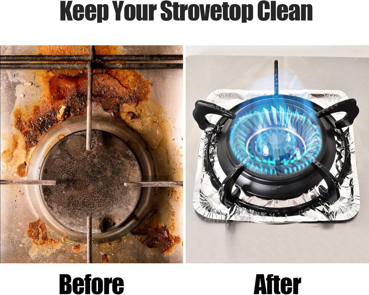 🔥 20-Pack Disposable Stove Burner Protectors – Less Mess, Less Scrubbing
