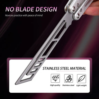 SEA MONSTER CLONE Balisong, Foldable Lightweight Aluminum Alloy Handle
