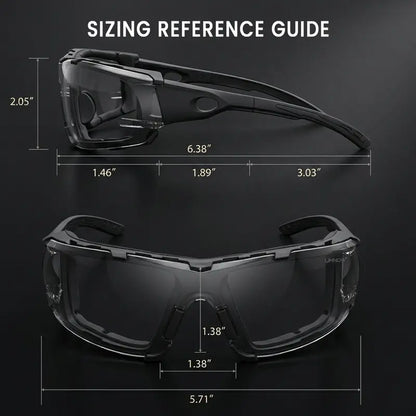 Photochromic Safety Glasses for Adults, Impact-Resistant ANSI Z87.1 Certified Protective Eyewear for Work & Outdoor – Removable Foam Lining Construction Gear Dust Proof Goggles
