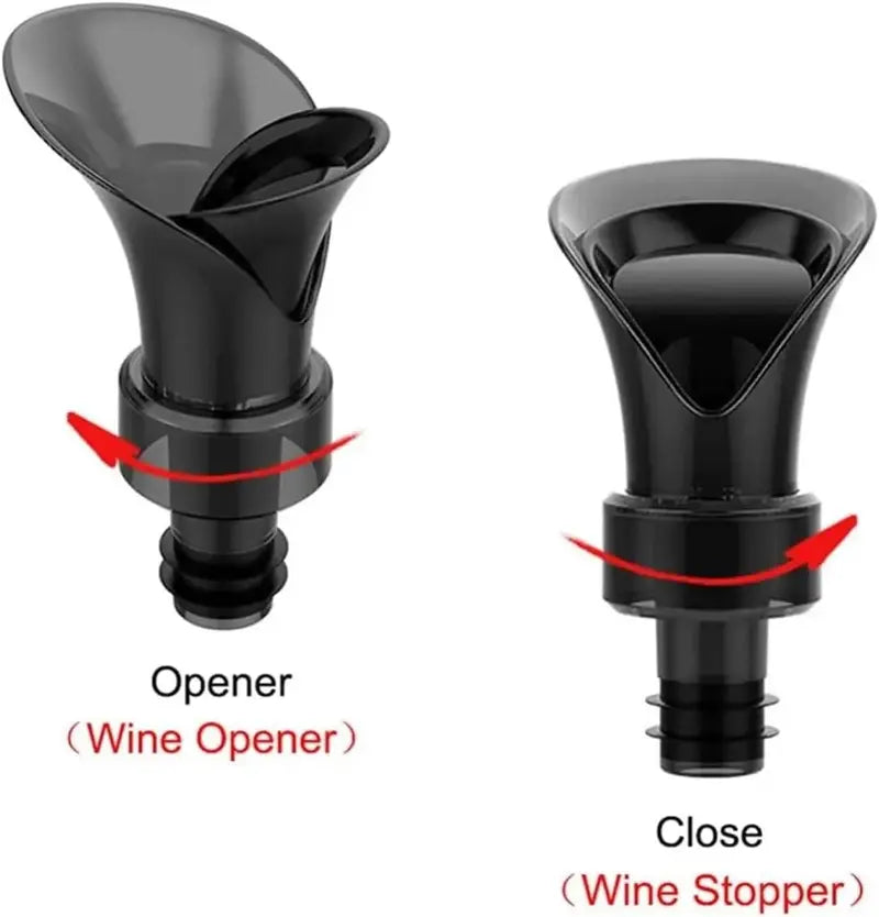 🍷 2-Pack 2-in-1 Wine Pourer & Stopper – No-Drip Pour & Easy Seal