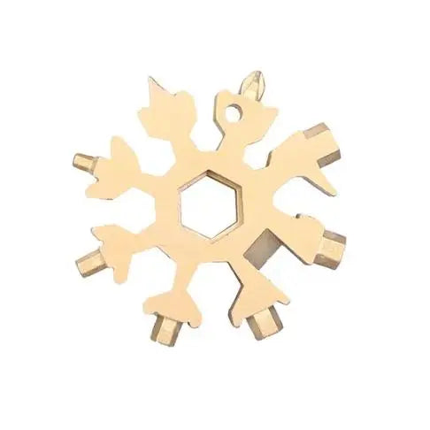❄️ 18-in-1 Snowflake Multi-Tool – Pocket Wrench, Screwdriver & Bottle Opener