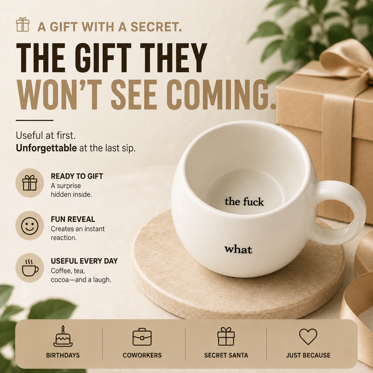 ☕ Hidden Message Mug – The Surprise Coffee Cup They’ll Never Forget