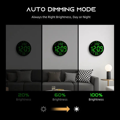 🌈 10" RGB Smart Wall Clock – Futuristic LED Digital Clock with Music Sync & Ambient Lights