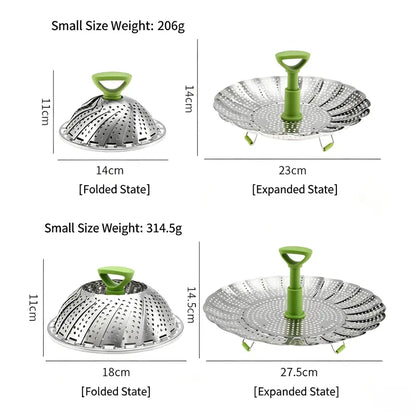 🥦 Expandable Steamer Basket – Turn Any Pot Into a Steamer