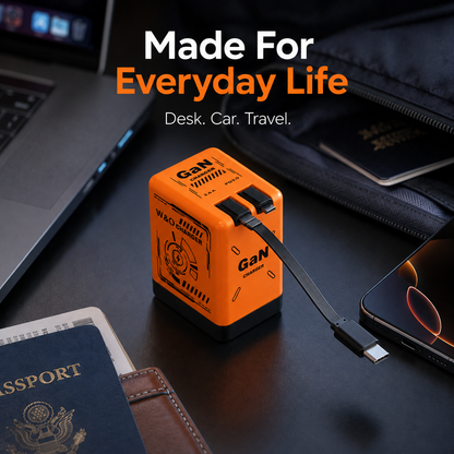 ⚡Retractable Charging Cable – Compact Self-Winding Cable for Travel, Desk & Everyday Use