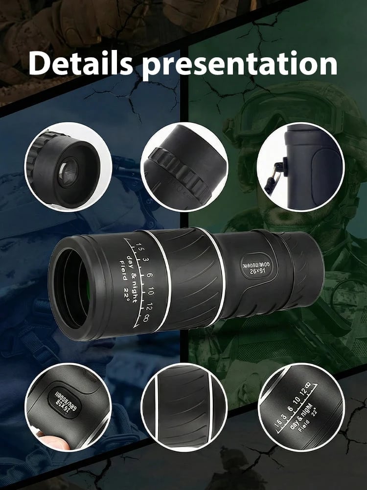 💯Used by American Mountain Guides! 100x HD Monocular, IPX5 Waterproof & Fog-Proof🧭🔭