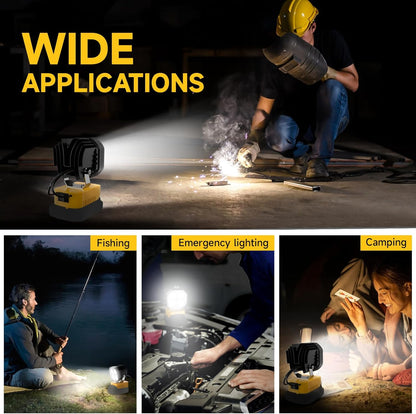 🛠️💡LED Work Light Compatible with Milwaukee 18V Battery/Dewalt 18V&20V Battery