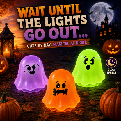 👻 Glow Ghost Squishy Toy | Halloween Light-Up Stress Relief Toy🎃
