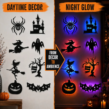 Halloween LED Silhouette Wall Light Stickers