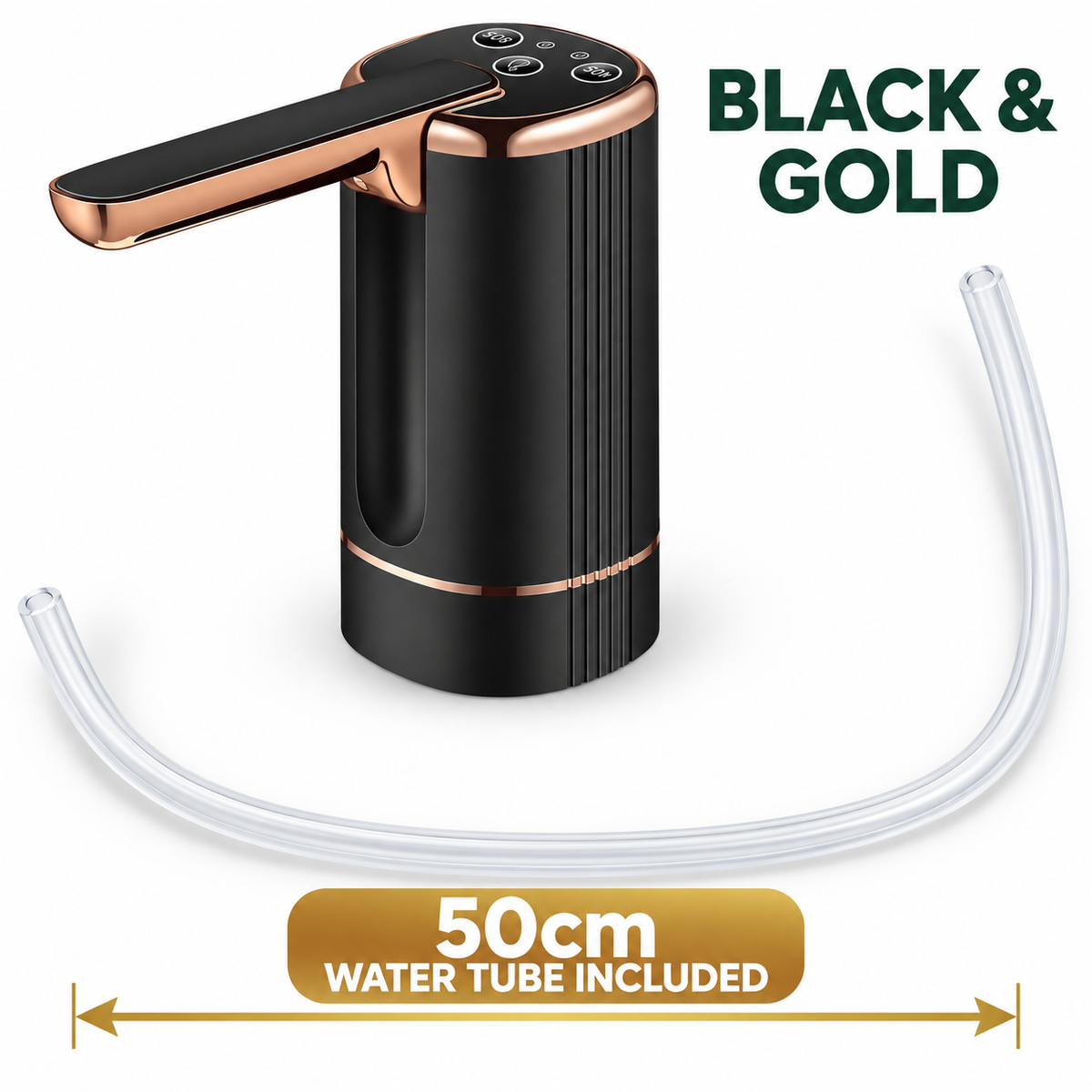 💧 Rechargeable Automatic Water Bottle Pump – 3-Mode Timed Dispenser with Foldable Spout