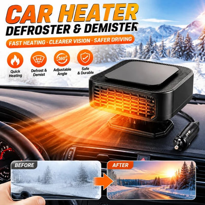 🔥HOT SALE🔥Portable Car Heater Defroster with 360-Degree Rotating Base