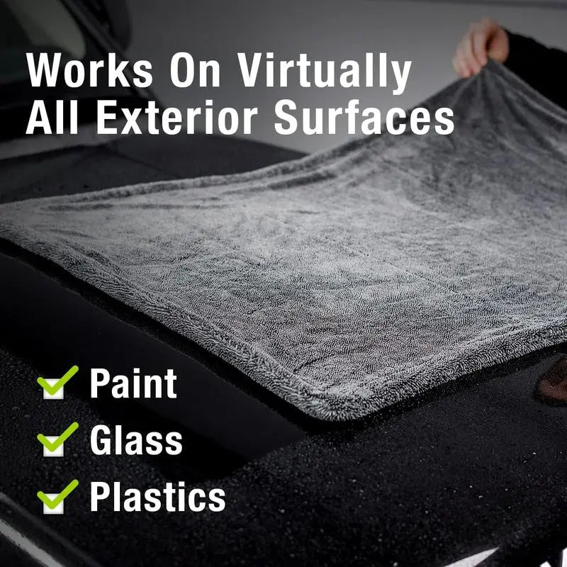 🚗 One-Towel Drying Power – 1300GSM Microfiber Mega Drier with Edgeless Design, Lint-Free & Gentle on Paint for Trucks, SUVs