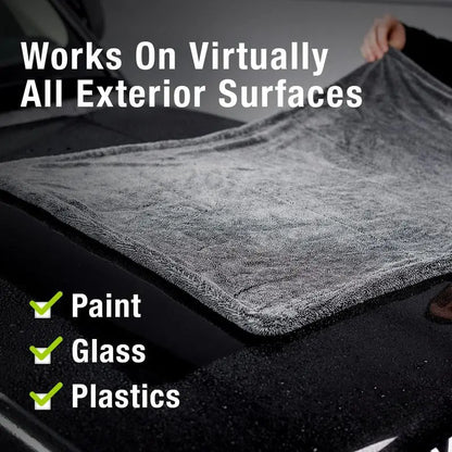 🚗 One-Towel Drying Power – 1300GSM Microfiber Mega Drier with Edgeless Design, Lint-Free & Gentle on Paint for Trucks, SUVs
