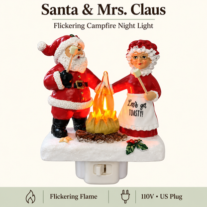 Flickering Campfire Plug-In Night Light – 7 Charming Holiday Designs