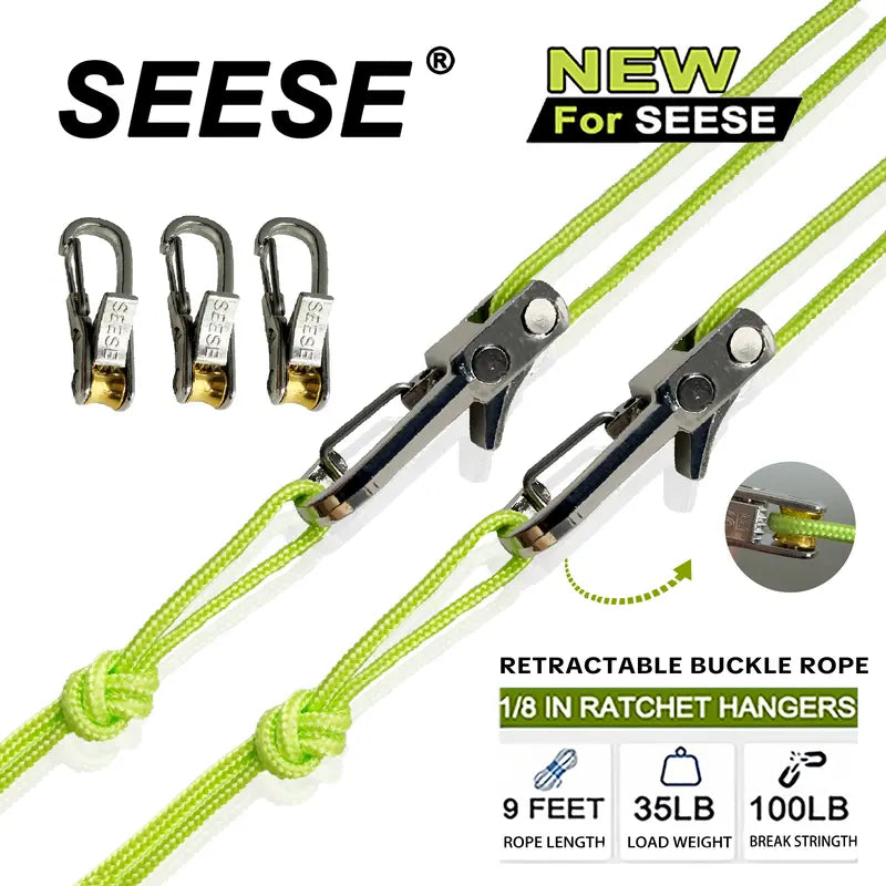 【FathersDayGift】SEESE Retractable Buckle Rope-Adjustable Ropes 2026 New Rope Roller with Accessory Cord