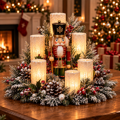 🎅🎄 Christmas Santa Table Centerpiece – Festive Winter Holiday Decor✨