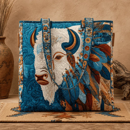 🐎🧵Western Heritage Quilted Tote – Horse, Bison & Feather-Inspired Everyday Bag