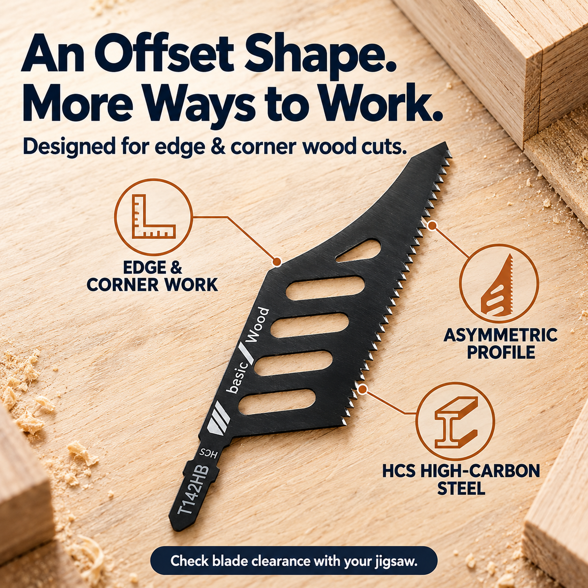 🪚 Special-Shaped Carbon Steel Jigsaw Blade – Curved & Irregular Wood Cutting