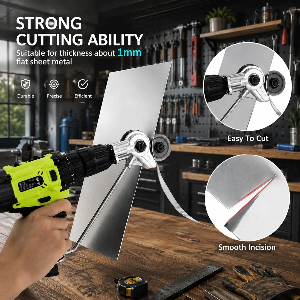 🔩 Metal Sheet Cutter Drill Attachment — Fast, Clean & Effortless!
