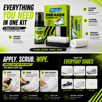 👟 4-in-1 Sneaker Cleaning Kit | Deep Clean & Refresh Everyday Shoes