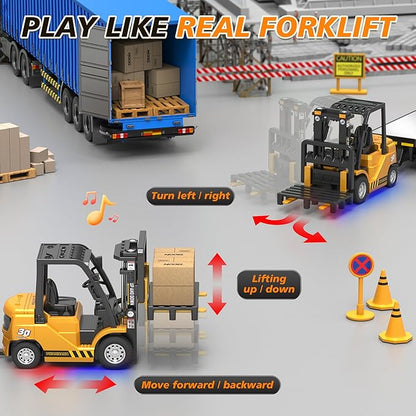 Mini ForkLift Play Set | Compact Creative Toy with Accessories
