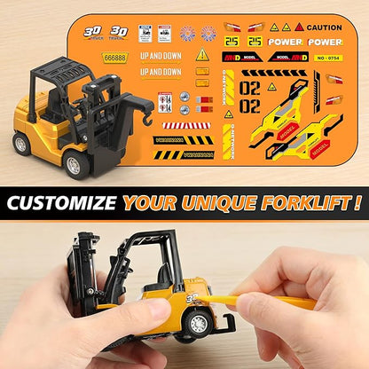 Mini ForkLift Play Set | Compact Creative Toy with Accessories