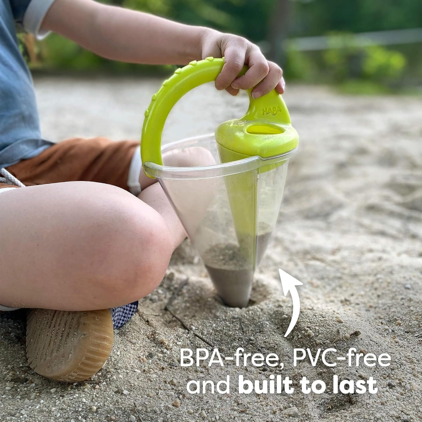 HABA Spilling Funnel XXL with Sifting Shovel - Ultimate Sand & Water Mixing STEM Learning Activity, Kids Beach Toys & Kids Outdoor Toys for 3+