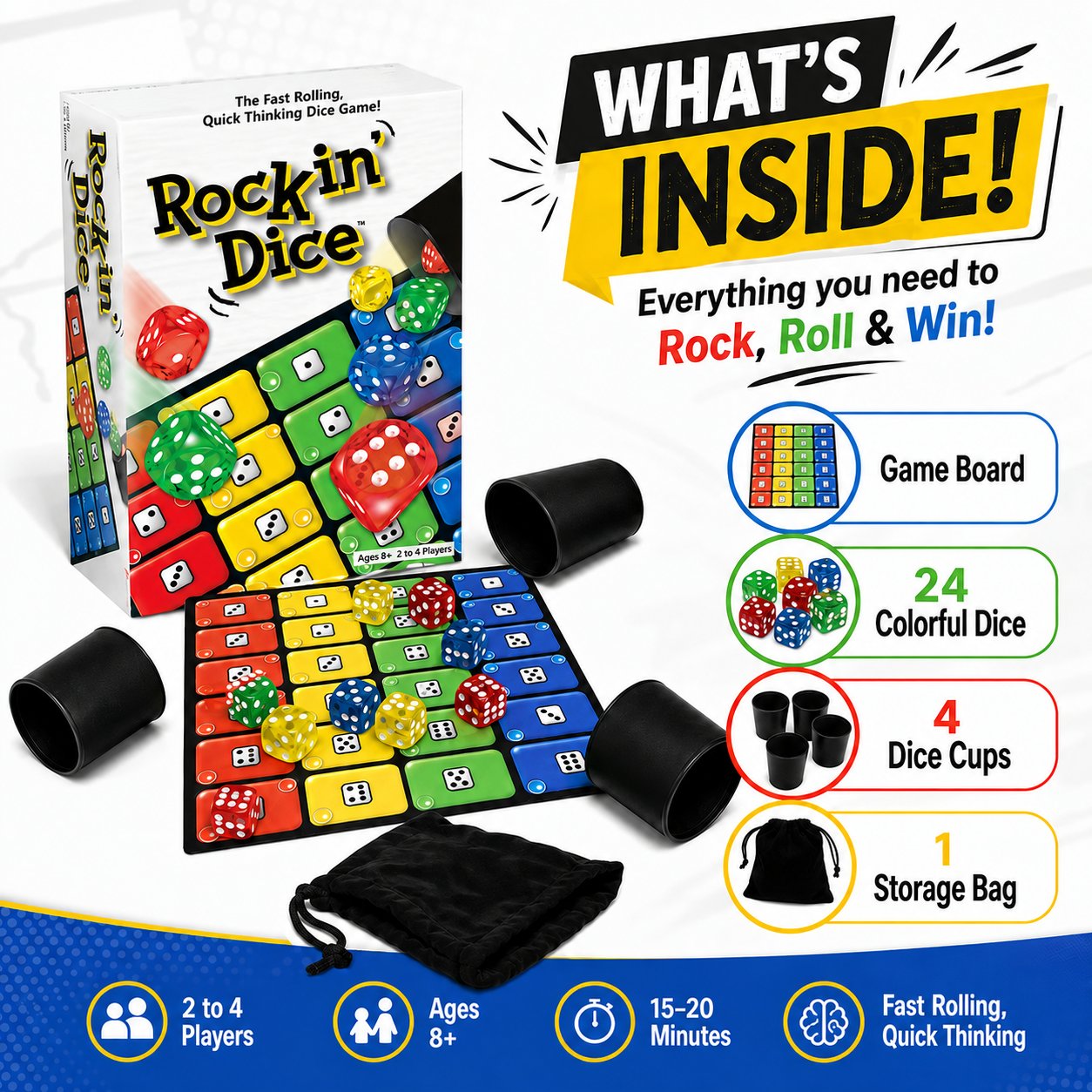 🎲Rocking Dice Game for Family Game Night & Parties