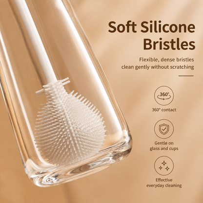 360° Flexible Silicone Bottle Brush – Deep Clean Every Corner with Ease 🧼