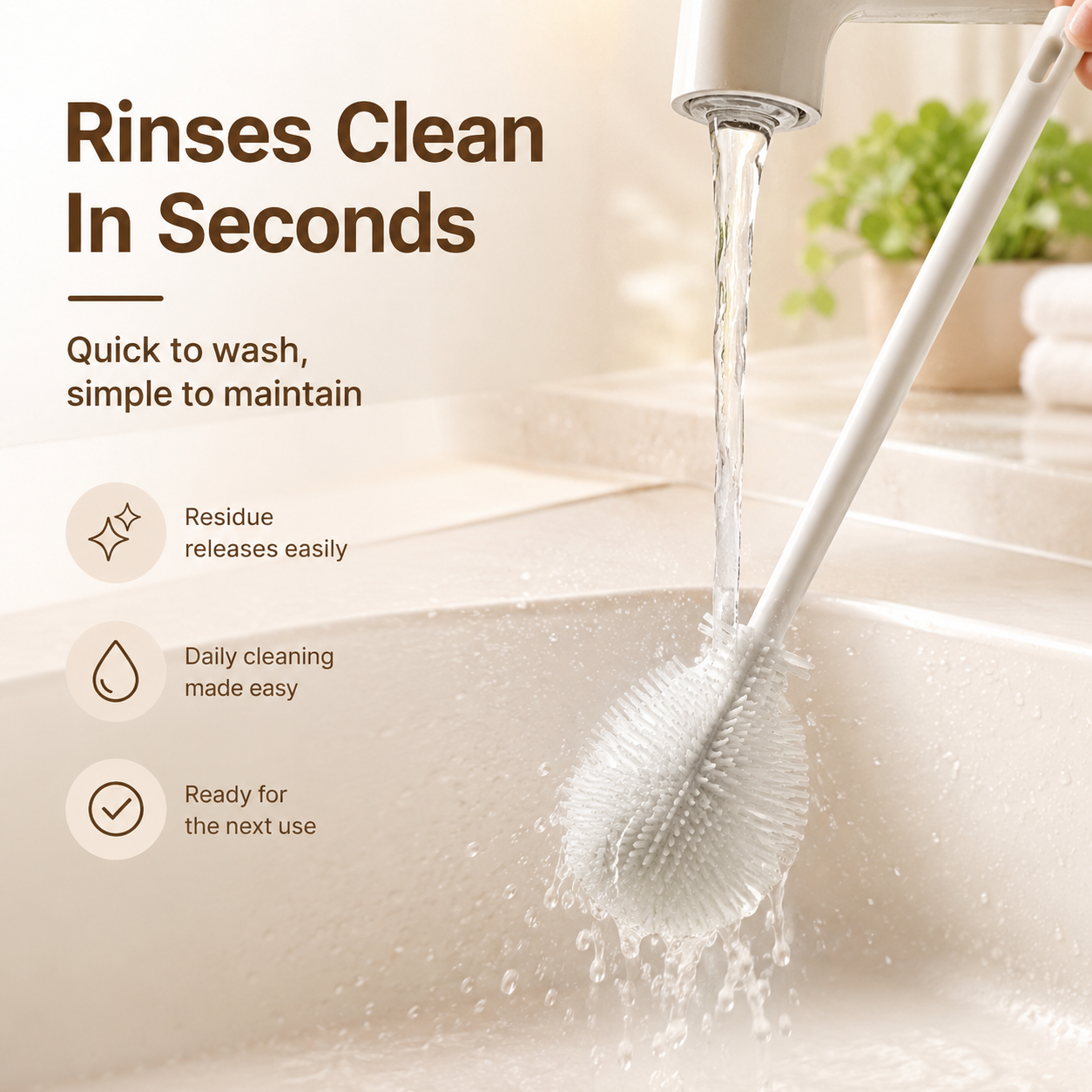 360° Flexible Silicone Bottle Brush – Deep Clean Every Corner with Ease 🧼