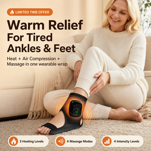 Heated Foot & Ankle Massager – Heat, Compression & Deep Relaxation