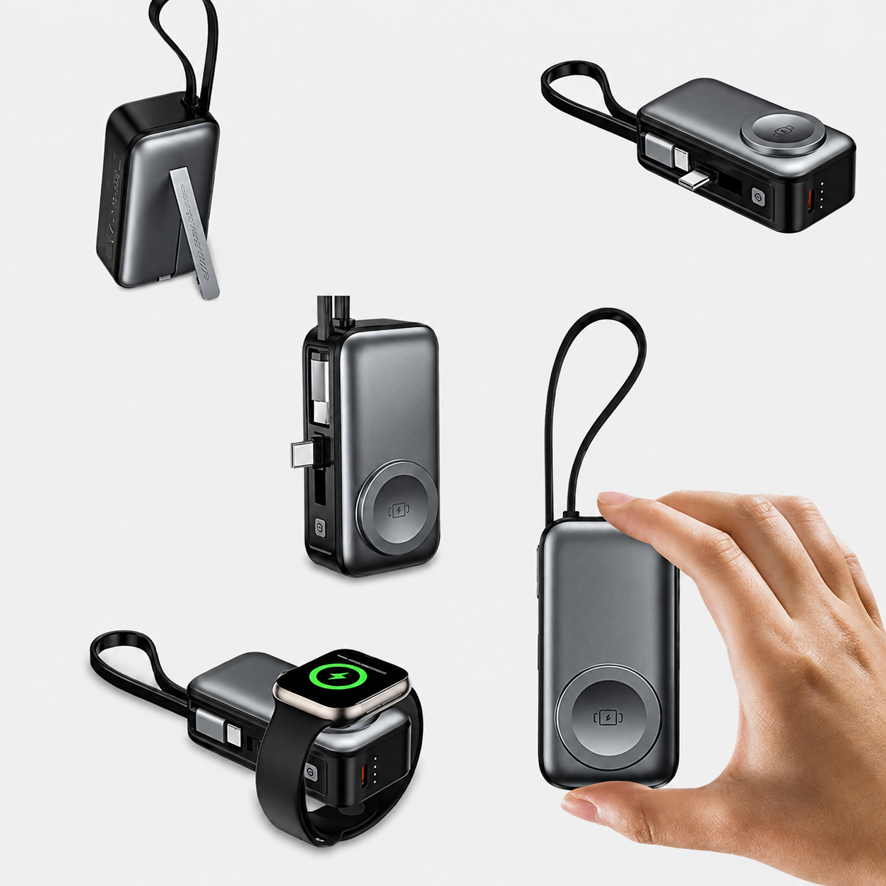 ⚡ 3-in-1 Mini Power Bank – 5000mAh 33.5W Phone & Watch Portable Charger