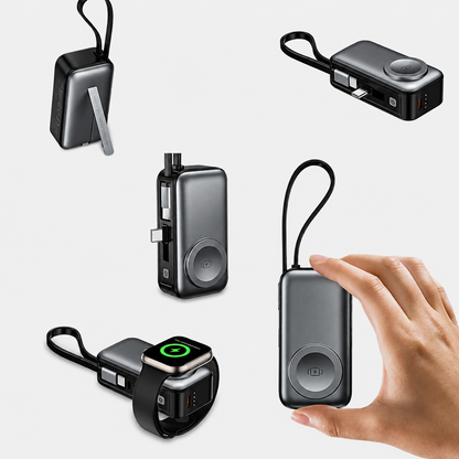 ⚡ 3-in-1 Mini Power Bank – 5000mAh 33.5W Phone & Watch Portable Charger