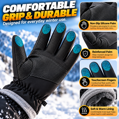 🧤 Thermal Touchscreen Winter Gloves — Windproof, Water-Resistant & Warm