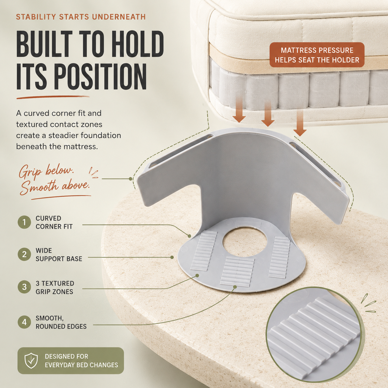 No-Slip Bed Sheet Fasteners with Invisible Clear Locking Strip 🛏️