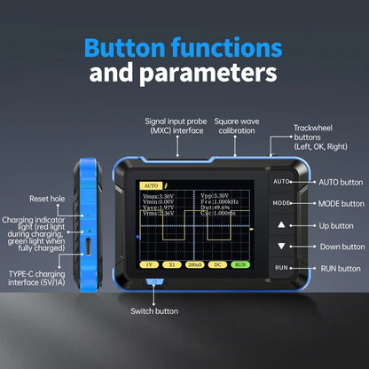 🚗 FNIRSI DSO-152 Mini Oscilloscope – Pocket-Sized Signal Tester for Car Audio Tuning, Circuit Diagnostics & DIY Electronics ⚡