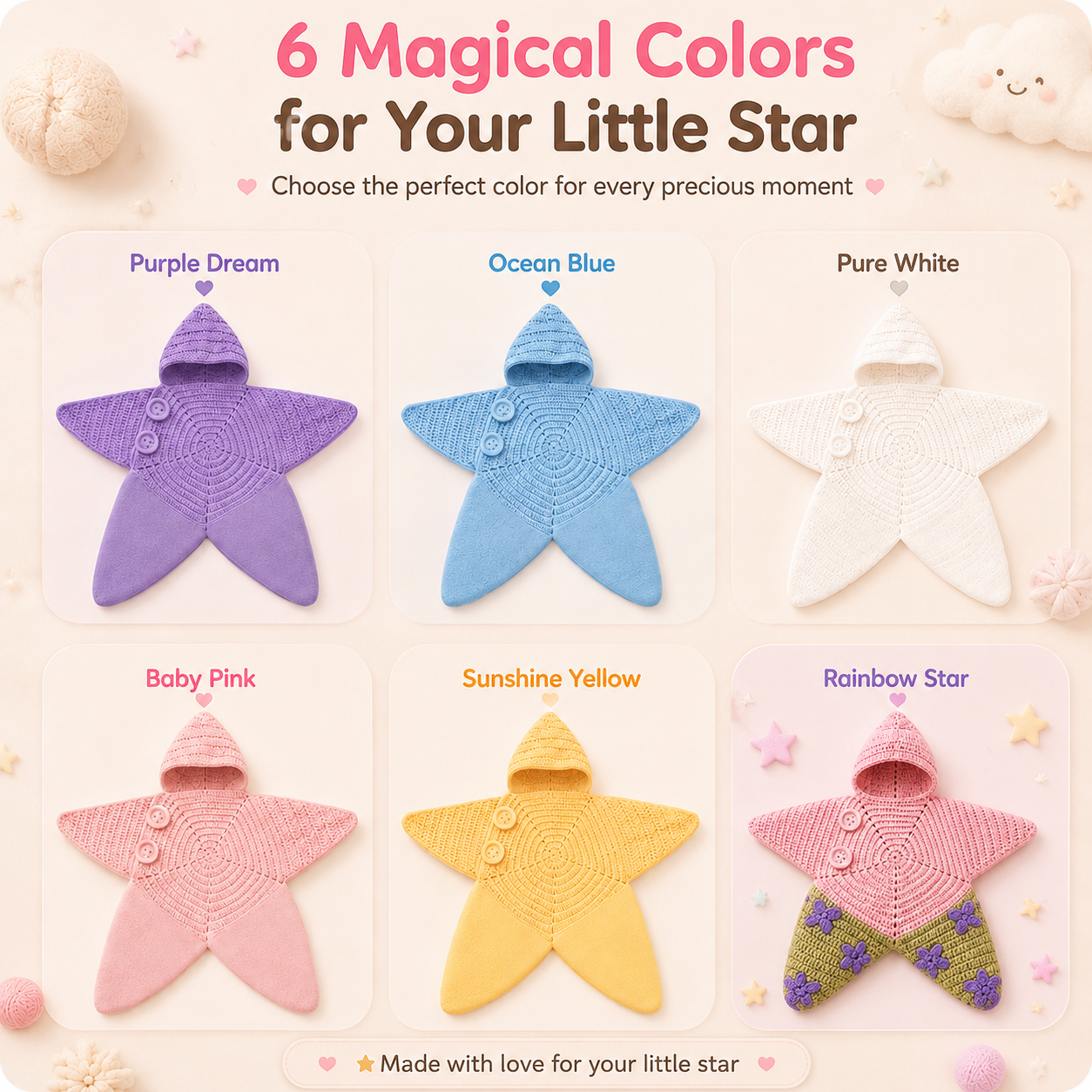 ✨ Baby Star Swaddle Blanket – The Cutest Newborn Photo Outfit & Baby Shower Gift