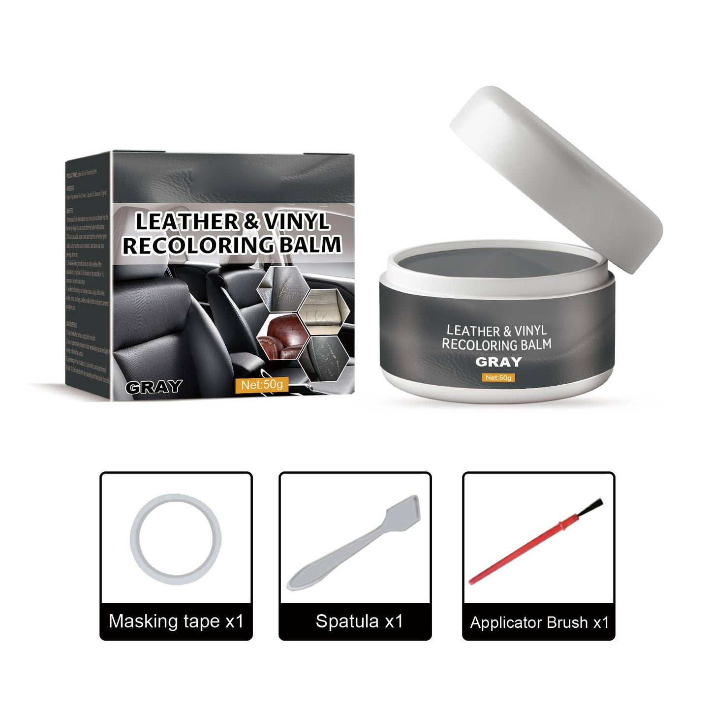 ✨ Leather & Vinyl Recoloring Balm Kit – Restore Faded Seats & Furniture