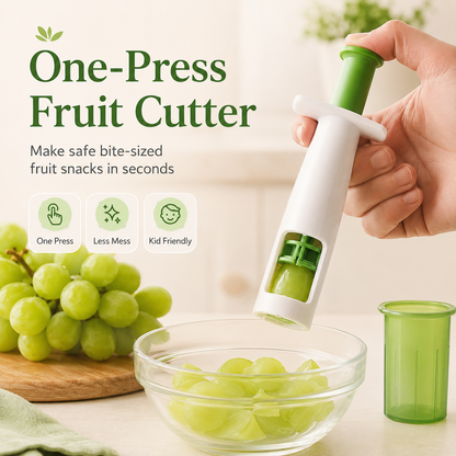 🍇 One-Press Fruit Cutter Make Perfect Bite-Sized Fruit Snacks In Seconds
