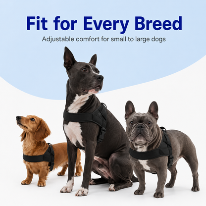 🐾 Comfortable & All-Day Dog Harness – Adjustable, No-Pull, Safe for All Breeds