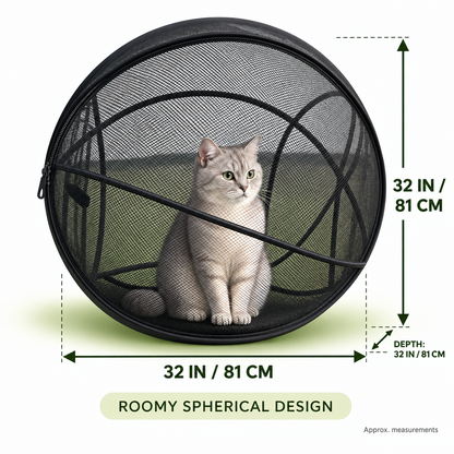 🐈 Pop-Up Mesh Cat Playpen – Roomy 32-Inch Indoor & Outdoor Enclosure