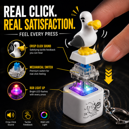 Funny Click Bird™ RGB Light Keychain