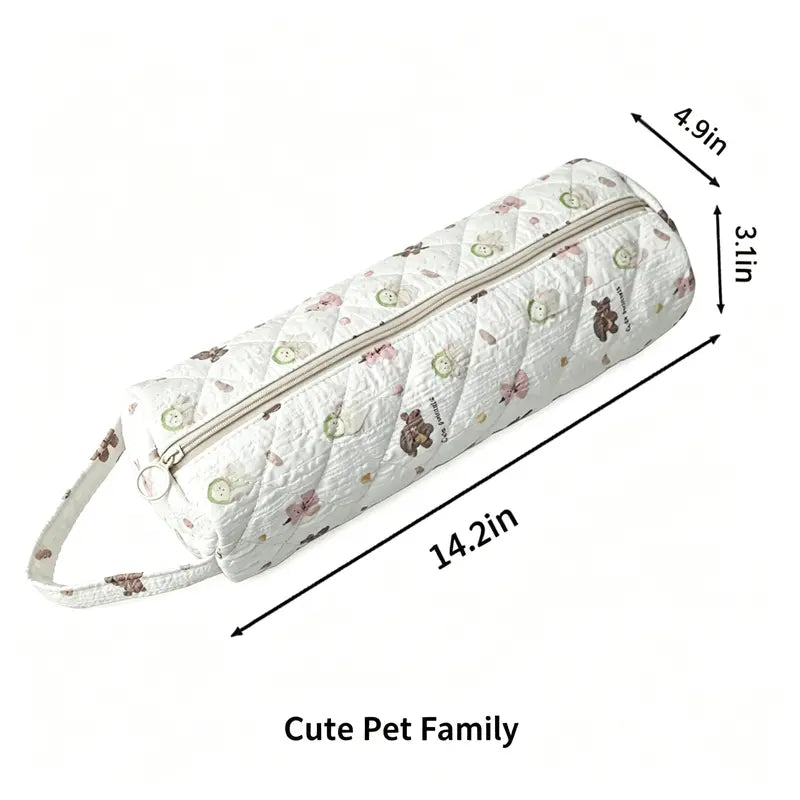 ✨ Quilted Travel Organizer Pouch – Cute, Spacious & Easy to Carry