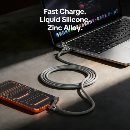 4-in-1 240W Charging Cable – One Cable for iPhone 17, MacBook & Samsung