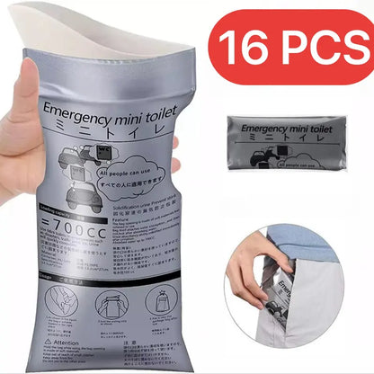 8/16/32PCS Disposable Emergency Urinal Bag, Portable Camping Pee Bags, Travel Pee Bags, Car Traffic Jam Emergency Portable Urine Bag, Vomit Bags, for Men Women Patient